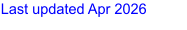 Last updated Apr 2026